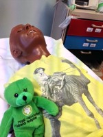 Child simulator with Humphrey the bear Child simulator with Humphrey the bear